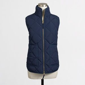 J.Crew Factory Dark Navy Quilted Puffer Vest
